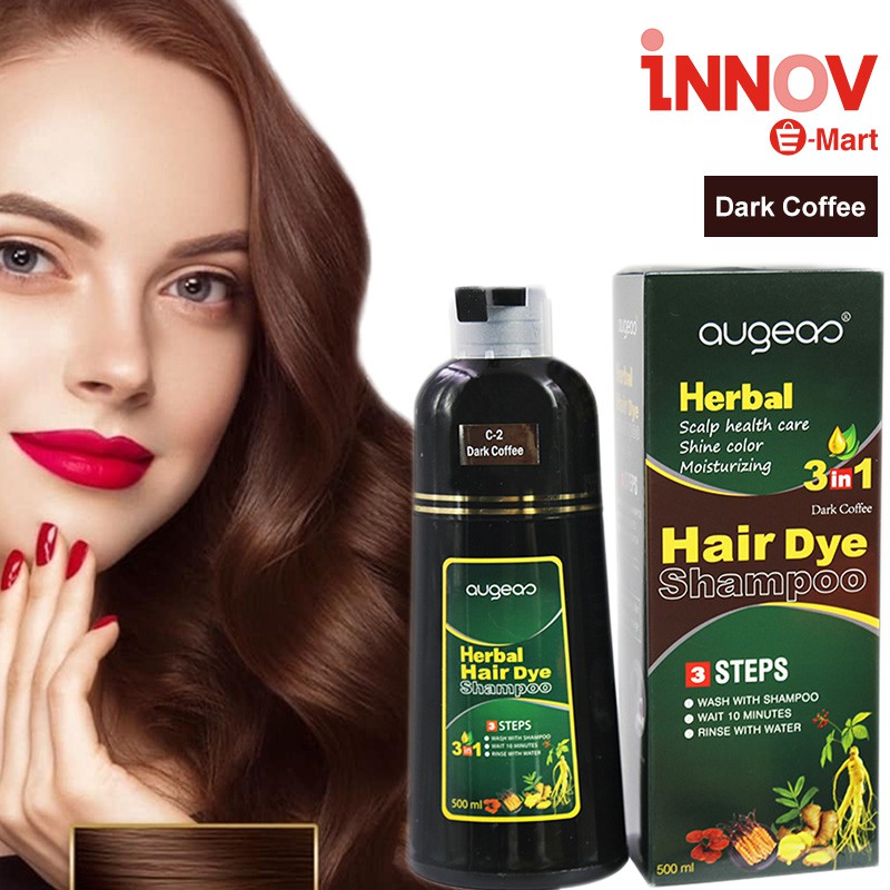 [?? Local Stocks ] Augeas 3 In 1 Hair Dye Shampoo | 20 Mins Quick Fix For A Long Lasting Hair Dye