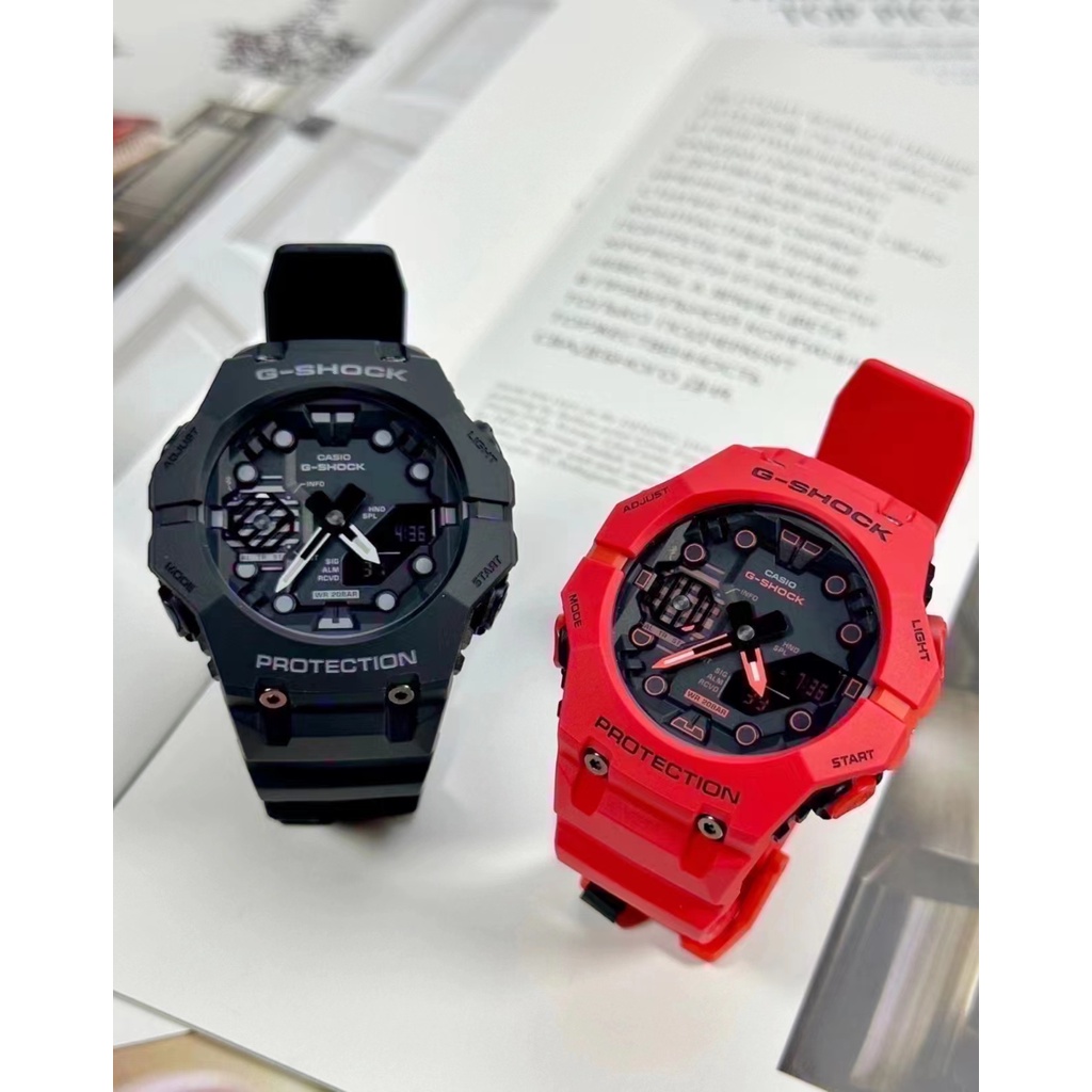 (with box)G-series dimentional era sports waterproof timing double display series men's watch Japanese and Korean watch transparent pine sapphire GA-B001G-APR
