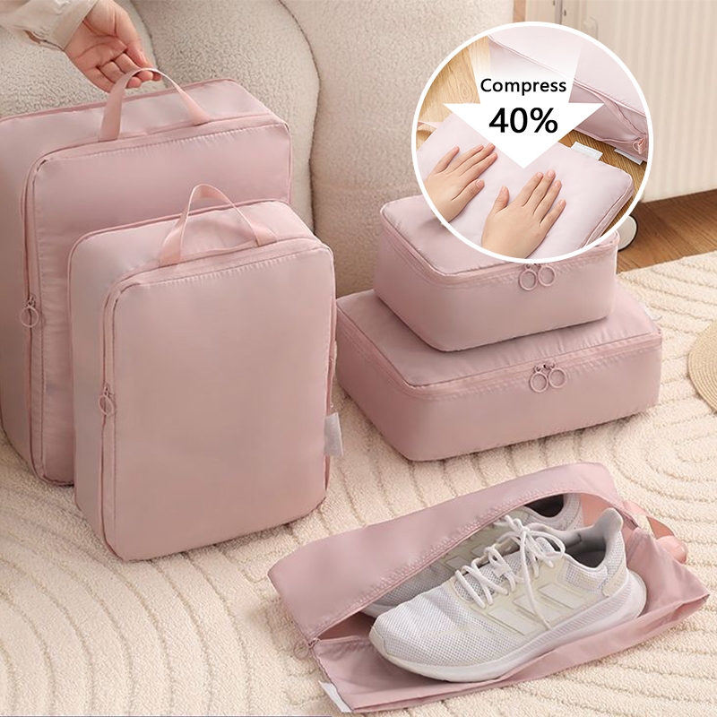 6 Set Ultralight Compression Packing Cubes for Suitcases, Luggage Organizer Bags Set for Carry on, Travel Essentials for Women, Travel Gifts for Mom