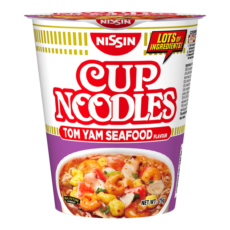 Nissin Cup Noodles Tom Yam Seafood 75g Non-Halal [Japanese]