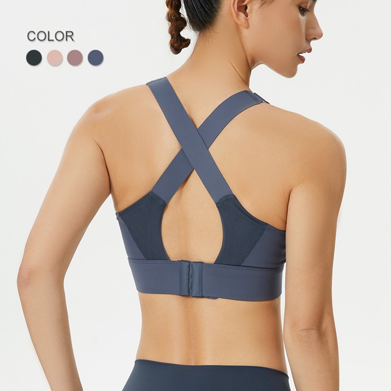 One-pad Fitness Running Shockproof Beauty-back Bra Breathable Pilates Exercise Adjust Underwear