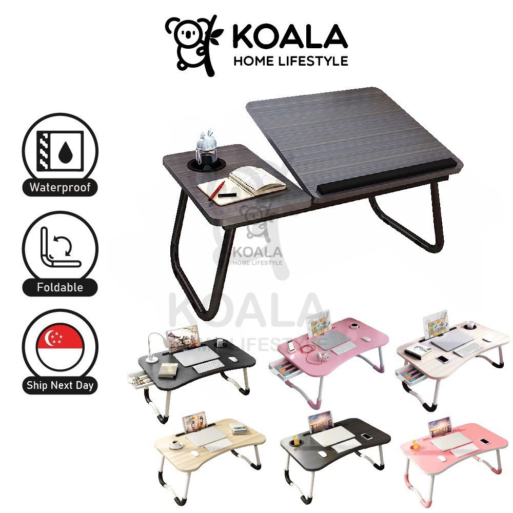 ??Koala Home?Multi-purpose Foldable Laptop Table Lazy Table Bed Table with Tablet Holder for Work Study
