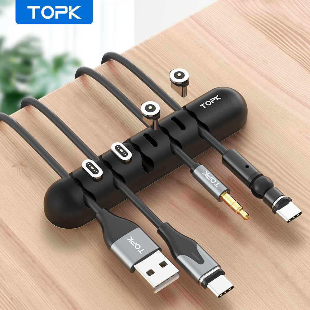 [Value Choice] TOPK L35 Silicone Cable Clip Organizer Plug Storage Desktop Tidy Management Holder For Mouse