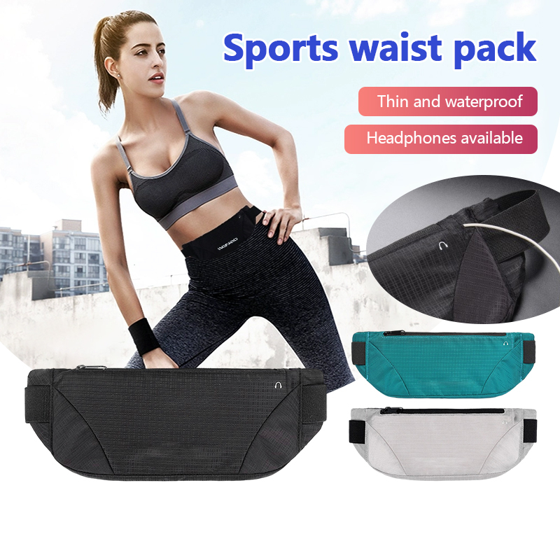 ❤SG Seller❤ Running Waist Bag Sports Belt Pouch Waterproof Sport Waist Bum Bag Running Jogging Belt Pouch Zip Fanny Pack