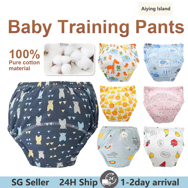 【SG】Training Pants Toddler Potty Training Pants 8 Layers 100% Cotton Diaper Training Pants Highly Absorbent