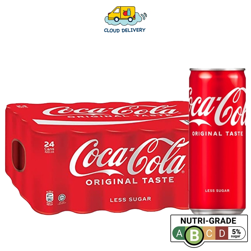 Coke Coca Cola Original Taste - Less Sugar (24 x 320ml)