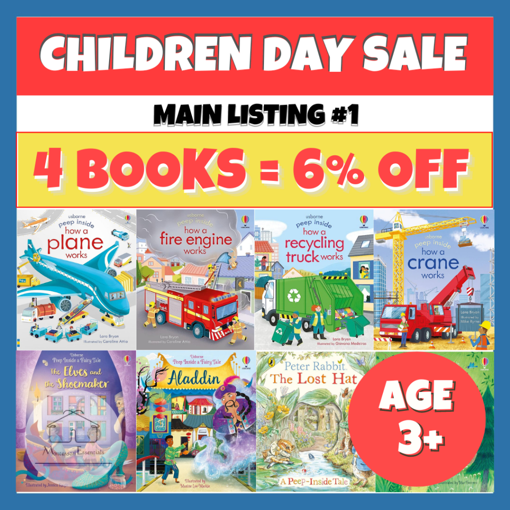 [CLEARANCE] Usborne Peep Inside Books #1 Children English 3D Flap Book Early Education Pop Up Kids Children Day Present