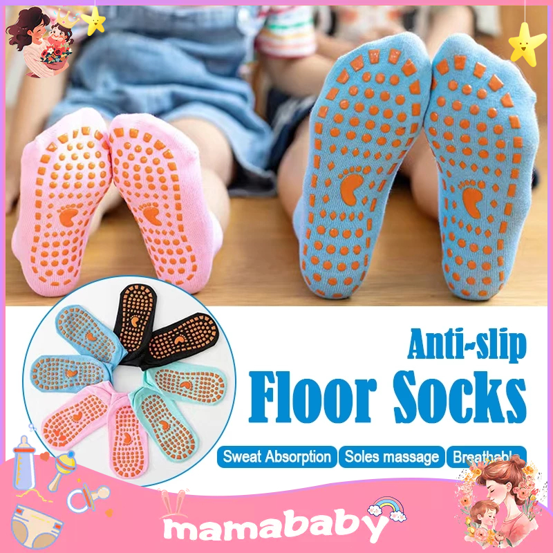 【SG STOCK】Anti Slip Baby Socks/Kids Girl/Boy Children/Women/Men Ankle Sock/Breathable Sports Non-Slip Yoga Socks